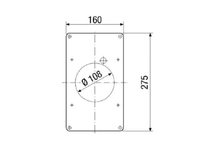 Dimensional drawing Maico ZM 11 Ventilator mounting material plastic