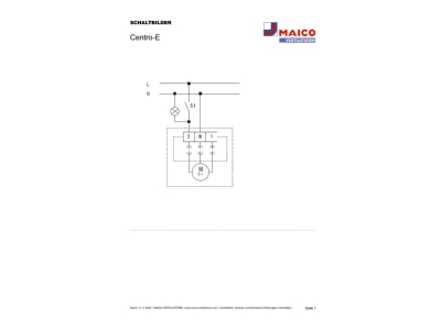 Circuit diagram Maico Centro E Ventilator for in house bathrooms
