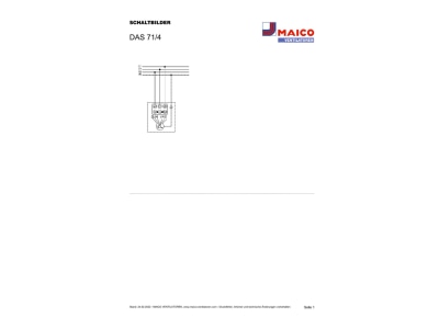 Circuit diagram Maico DAS 71 4 deaeration industrial fan 710mm
