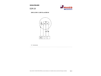 Schaltbild Maico EDR 25 Diagonal Ventilator