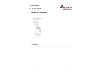 Circuit diagram Maico ECA 100 ipro H Small room ventilator surface mounted
