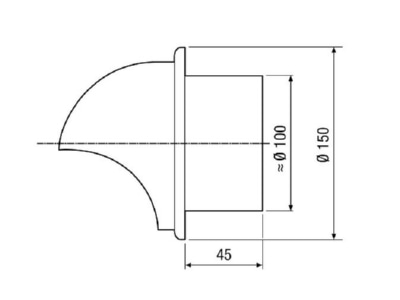 Ma�zeichnung Maico LH V2A 10 Edelstahl Lufthaube