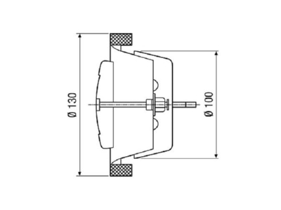 Dimensional drawing Maico TFA 10 Ventilation valve