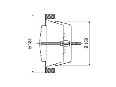 Dimensional drawing Maico TFA 15 Ventilation valve