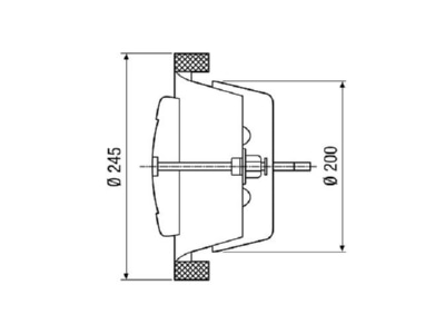 Dimensional drawing Maico TFA 20 Ventilation valve