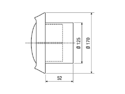 Dimensional drawing Maico TM V2A 12 Ventilation valve