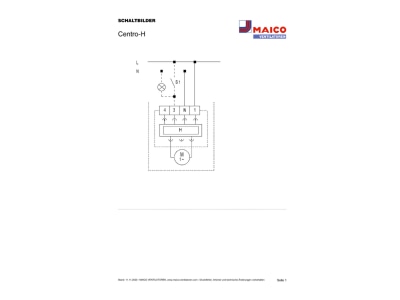 Circuit diagram Maico Centro H Ventilator for in house bathrooms
