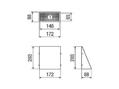 Dimensional drawing Maico KW AL 12E Accessory for ventilator