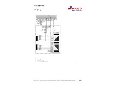 Circuit diagram Maico TR 0 4 2 Three phase control transformer
