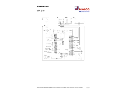 Circuit diagram Maico WR 310 Central air supply and  exhaust device
