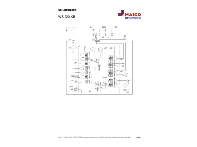 Circuit diagram Maico WS 320 KB Central air supply and  exhaust device
