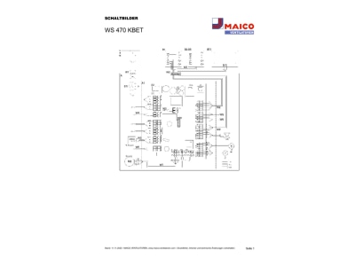 Circuit diagram Maico WS 470 KBET Central air supply and  exhaust device
