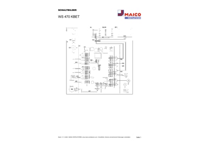 Schaltbild Maico WS 470 KBET Raumluft System BypassHeizregEnthalp
