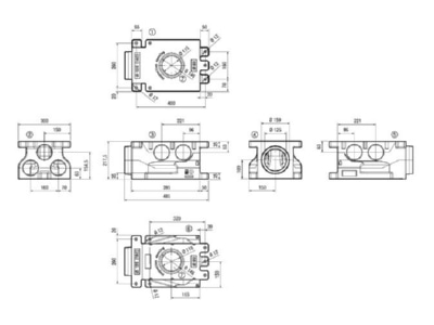 Ma�zeichnung Maico MF VK90 7 Luftverteiler 7 Anschluesse DN90