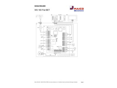Circuit diagram Maico WS 160 Flat BET Central air supply and  exhaust device
