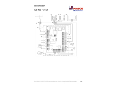 Circuit diagram Maico WS 160 Flat ET Central air supply and  exhaust device

