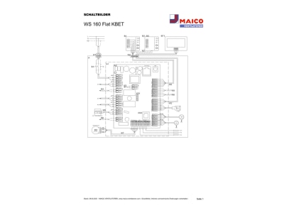 Schaltbild Maico WS 160 Flat KBET Raumluft System m Bypass Vorheizreg 