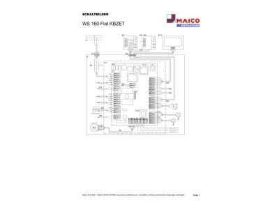 Circuit diagram Maico WS 160 Flat KBZET Central air supply and  exhaust device
