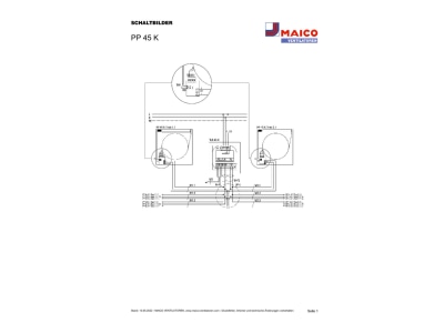 Circuit diagram Maico PP 45 K Central air supply and  exhaust device
