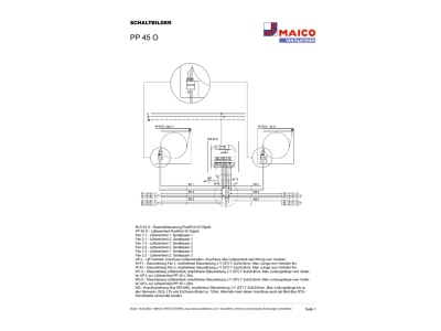 Schaltbild Maico PP 45 O Endmontage Set fuer dezentr  Lueftung
