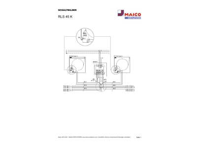 Circuit diagram Maico RLS 45 K Wall remote control heating appliances
