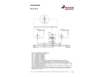 Circuit diagram Maico RLS 45 O Wall remote control heating appliances