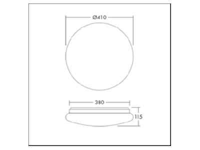 Ma�zeichnung Zumtobel LENA VARIO  96631866 LED Anbauleuchte 3000K 3500K 4000K LENA VARIO 96631866