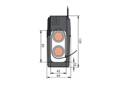 Mazeichnung 2 WAGO 855 5101 500 000 Kabelumbau Stromwandler 500A 1A 0 5VA Kl 0 5