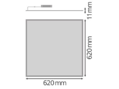 Ma�zeichnung Ledvance BIOLUXHCLPL625ZB43TW LED Panel M625 HCL Zigbee  2700 6500K