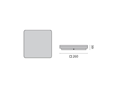 Ma�zeichnung Performance in Light 3105558 LED Wand u  Deckenleuchte 3000K 4000K