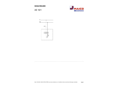 Circuit diagram Maico AE 10 1 Faade louver
