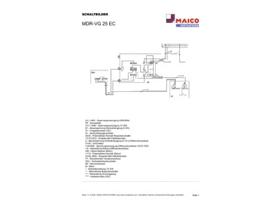 Schaltbild Maico MDR VG 25 EC Radial Dachventilator EC Motor