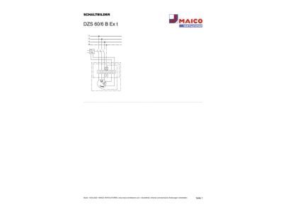Schaltbild Maico DZS 60 6 B Ex t Axial Wandventilator Drehstrom DN600