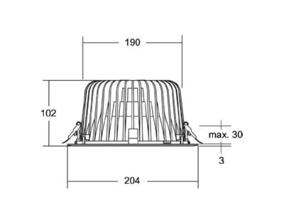 Ma�zeichnung Brumberg 12552183 LED Einbaudownlight