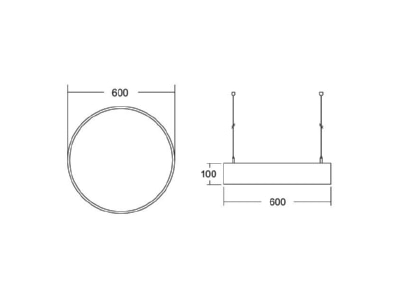 Ma�zeichnung Brumberg 13600173 LED Pendel Flaechenleuchte direkt 3000K