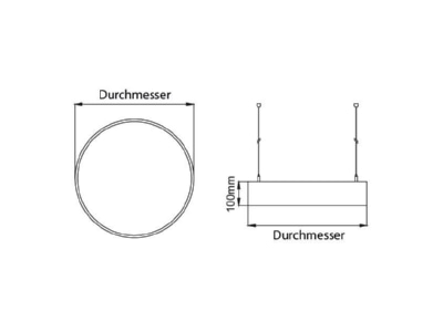Mazeichnung Brumberg 13611184 LED Pendel Flaechenleuchte direkt 4000K