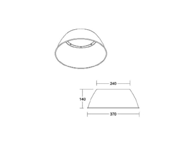 Ma�zeichnung Brumberg 81046250 Leuchtenschirm 90 Grad