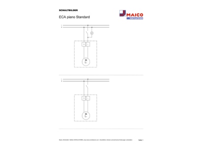 Schaltbild Maico ECA piano Kleinraumventilator 8W 80cbm h DN100
