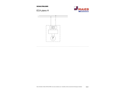 Schaltbild Maico ECA piano H Kleinraumventilator Feucht 8W 80cbm h Nachlauf