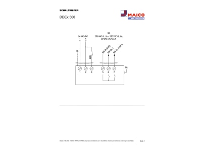 Circuit diagram Maico DDEx 500 for ventilator