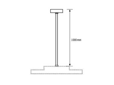Mazeichnung ESYLUX EO10850561 Befestigungsset 1m