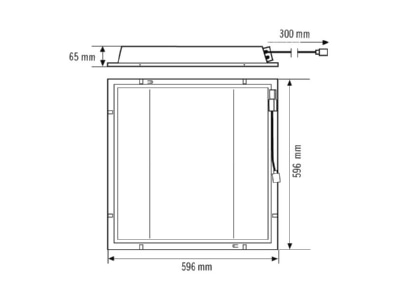 Ma�zeichnung ESYLUX QUADRO S  EQ10132445 LED Lichtsystem M600 840 QUADRO S EQ10132445