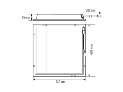 Ma�zeichnung ESYLUX QUADRO S  EQ10132469 LED Lichtsystem M625 840 QUADRO S EQ10132469