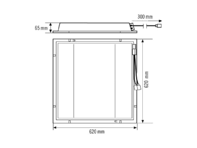 Ma�zeichnung ESYLUX QUADRO S  EQ10132476 LED Lichtsystem M625 HCL QUADRO S EQ10132476