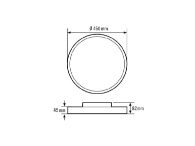 Ma�zeichnung ESYLUX SVENJACL  EO10850622 LED Deckenleuchte SVENJACL EO10850622