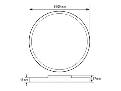 Ma�zeichnung ESYLUX SVENJACL  EO10850684 LED Deckenleuchte SVENJACL EO10850684