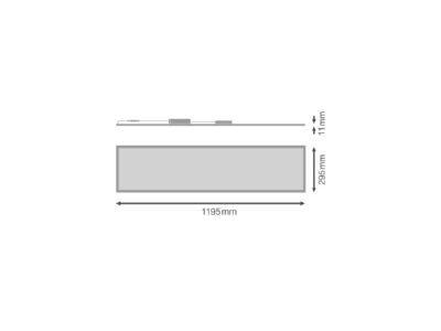 Ma�zeichnung Ledvance PLCMFT1200P3383U19PS LED Panel 830  ML