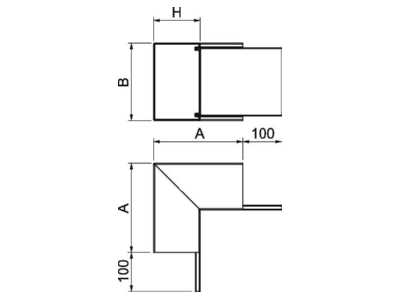 Mazeichnung OBO PLM IC 1220 FS Inneneck m Brandschutzgewebe