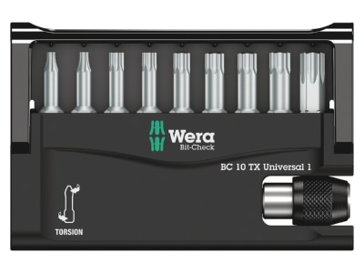 Produktbild Wera 056164 Bit Check Torsion TORX Satz 10 tlg