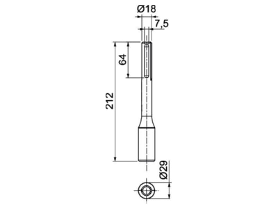 Mazeichnung 2 OBO 2536 25 Hammereinsatz HILTI TE54 55 74 75